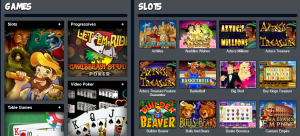 Reel Spin Casino tipos de juego